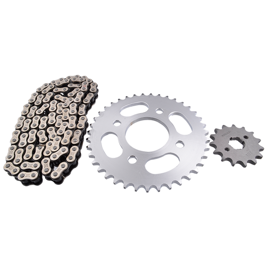 KIT DE SPROCKETS Y CADENA "WINDSOR" P/ITALIKA FT-125 (38/15T+428HS-102L)