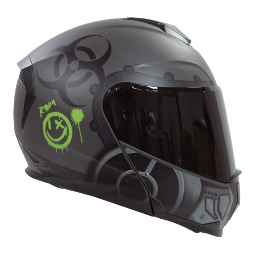 CASCO RODA REVENGE PRO GRIS MATE OUTBREAK ABATIBLE MICA HUMO SVS