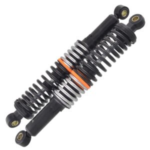 AMORTIGUADOR TRASERO "RIDE" P/HONDA CARGO 125 DOBLE RESORTE REFORZADO NEGRO/PLATA