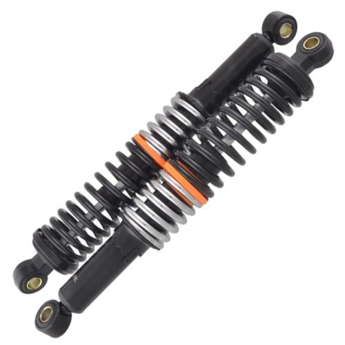 AMORTIGUADOR TRASERO "RIDE" P/HONDA CARGO 125 DOBLE RESORTE REFORZADO NEGRO/PLATA